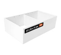 blum AMBIA-LINE Organizer per cassetti Acciaio 37×22×11 cm | Bianco seta | Supporto a piastra magnetica - nessuno scivolamento | Modulare & ampliabile | Per cucina & bagno