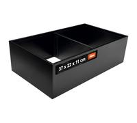 blum AMBIA-LINE Organizer per cassetti Acciaio 37×22×11 cm | Nero carbone | Supporto a piastra magnetica - nessuno scivolamento | Modulare & ampliabile | Per cucina & bagno