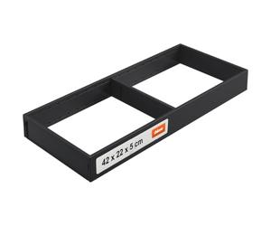 blum AMBIA-LINE Organizer per cassetti Acciaio 42×20×5 cm | Bagno | Supporto a piastra magnetica - nessuno scivolamento | Portaposate & divisorio per cassetti in acciaio