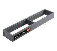 blum AMBIA-LINE Organizer per cassetti Acciaio 47×22×11 cm | Grigio Orion | Supporto a piastra magnetica - nessuno scivolamento | Modulare & ampliabile | Per cucina & bagno