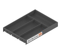 Blum AMBIA-LINE portaposate Soft-Touch | organizer cassetto premium per cassetti e mobili da cucina moderni | protegge, ordina e organizza posate e utensili | 42×30×5 cm | Grigio Orion