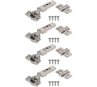 Blum BI&R Basics 71B3550 - Cerniere a chiusura rallentata a 110 gradi per ante e mobili, con sistema di applicazione senza cornice, con viti e paracolpi di BI&R Basics, confezione da 4