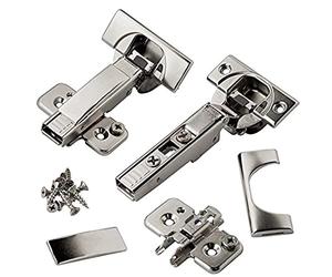 Blum Blumotion - Cerniere con chiusura ammortizzata a 110 gradi, chiusura automatica, senza telaio, con piastre di montaggio e piastre di protezione per cerniera