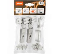 BLUM CLIP TOP BLUMOTION - 2 cerniere per mobili a 110°, dritte con molla, viti,