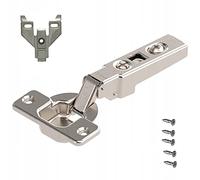 Blum - Cornice per cerniera (armadio con cornice), copertura completa, cerniera a clip da 100 gradi (parte # 71M2550), chiusura automatica, con piastra da 0 mm (parte # 175L6600.22) (set di 1)