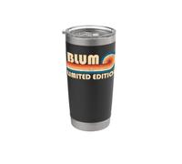BLUM Retro 70s 80s Sunset Stripe Bicchiere termico in acciaio inox doppia parete