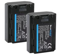 Blumax - 2 batterie compatibili con Sony NP-FZ100, 2400 mAh, sensore NTC e alloggiamento V1, per Alpha 9 III A9 III A9 / A7C A7 III - IV, A1 6700 FX30 ZV-E1