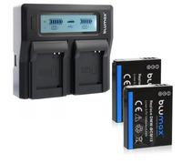 Blumax 2 batterie di ricambio compatibili con Panasonic DMW-BCM13 / DMW-BCM13-E 1200 mAh + doppio caricabatterie, Lumix DMC serie TZ40-TZ41-TZ55-TZ56-TZ58-TZ60-TZ61-TZ70-TZ71 | ZS30-ZS40 |TS5 | FT5