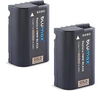 Blumax - 2 batterie dorate compatibili con Panasonic DMW-BLK22 BLK22E 2250 mAh 7,2 V 16,2 Wh compatibili con Panasonic DC S5 S5K G9 GH5 II GH5S