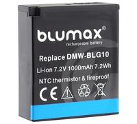 Blumax Batteria compatibile con Panasonic DMW-BLG10 / DMW-BLG10E, 1000 mAh, sensore NTC e alloggiamento V1 per Lumix DMC-GF6 GX7 III GX80 DMW-BLE9 E BP-DC15 E