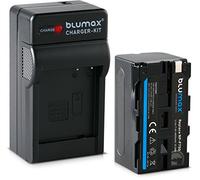 Blumax Batteria per Sony NP-F750 / F970 / F960 / F550-4400 mAh + caricatore incluso cavo di ricarica per auto