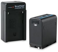 Blumax Batteria per Sony NP-F980 / F970 / F750 / F550 / F960 - celle LG - 7850 mAh con uscita USB da 5 V e DC 8,4 V on/uscita + caricatore incluso cavo di ricarica per auto