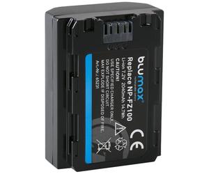 Blumax Batteria per Sony NP-FZ100 | Compatibile con Sony Alpha 9, Alpha 7rm3, Alpha 7 M3 | Info Batteria al Litio Z Series, 7,2 V - 11,52 WH - 2040 mAh