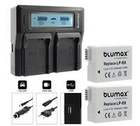 Blumax - Set professionale per Canon LP-E8 (1020 mAh 100% su misura con Infochip)