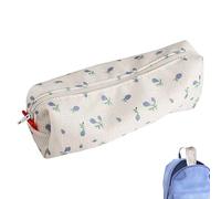 Blumen Federmäppchen Etui - Bunte Stiftetasche, Schreibwaren Organizer | Federmäppchen Blumen Motiv, Hochwertiges Blumenmuster Federtasche Mit Reißverschluss Für Schule Büro Und Alltag Nutzung, blu