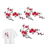 Blumen Patches Aufnäher | Gedstickte Applikationen Set | 4 Stück