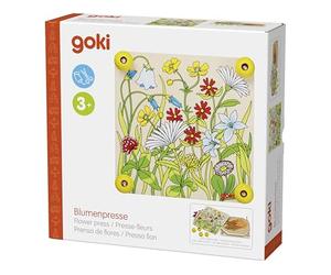 Blumenpresse Frühlingswiese: 17,5 x 17,5 x 4,5 cm, Holz und Pappe, per Stück