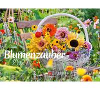 Blumenzauber Kalender 2027 | Farbenfroher Blumen-Kalender im Querformat (45x33 cm) | Für Florist:innen und Garten-Fans