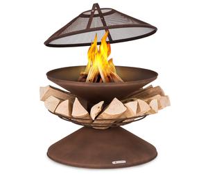 Blumfeldt Aguilera 65cm Basso Braciere da giardino con griglia Ruggine