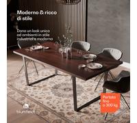 Bearsdon - Set per tavolo da pranzo | Piano del tavolo & gambe in metallo | Stile Industrial | Stabile | Moderno
