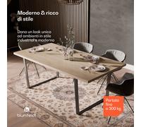 Bearsdon - Set per tavolo da pranzo | Piano del tavolo & gambe in metallo | Stile Industrial | Stabile | Moderno