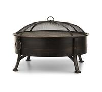 Catania Braciere 2in1 Ø80cm Parascintille Ø70cm Grill Acciaio antico