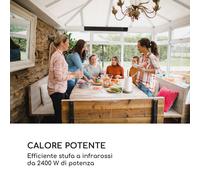 Cosmic Beam Plus riscaldatore radiante a infrarossi 2400W IP44 telecomando