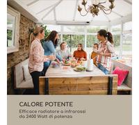 CosmicBeam Plus Radiatore IR 2400W IP44 Telecomando bianco