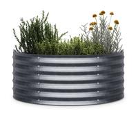 High Grow Half Circle - Aiuola rialzata da 105 x 60 x 43 cm, in lamiera d'acciaio ondulata, facile da montare, resistente alla ruggine e al gelo