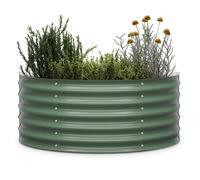High Grow Half Circle - Aiuola rialzata da 105 x 60 x 43 cm, in lamiera d'acciaio ondulata, facile da montare, resistente alla ruggine e al gelo