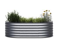 Blumfeldt Curvbox 150x60x43 cm Fioriere rialzate Argento