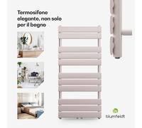 Fairmont 50 x 107 radiatore 509 W acqua calda 4 portasciugamani 1/2"