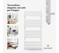 Blumfeldt Fairmont 50 x 107 termosifone 509 W acqua calda 4 porta asciugamani 1/2"