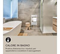 Blumfeldt Fairmont 80 x 45 termosifone 375W acqua calda 3 portasciugamani 1/2