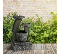 Blumfeldt Fantaghiro Fontana Decorativa da Giardino LED Solare 3W Poliresina Roccia