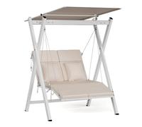 NA FlexiSwing - Dondolo Hollywood, 2 posti, con schienale regolabile + tettuccio parasole, resistente alle intemperie