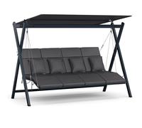 FlexiSwing - Dondolo Hollywood, 4 posti, con schienale regolabile + tettuccio parasole, resistente alle intemperie