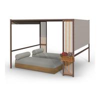 Valence gazebo 3x3 m, UV50+, idrorepellente, illuminazione solare a LED, pannello solare