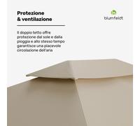 Blumfeldt Grandezza Cortina - Gazebo da giardino, 3x4 m | Resistente agli agenti atmosferici | Verniciato a polvere | Imposte laterali