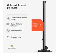 Heat Guru Plus 3000 In & Out - Stufa radiante, 3000W, 3 livelli, telecomando