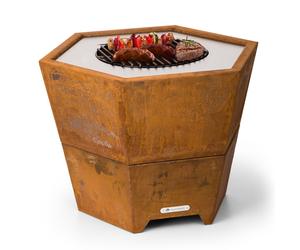 Blumfeldt Hekla 60cm Basso Braciere da giardino con griglia Ruggine
