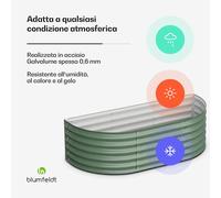 High Grow Extended - Aiuola rialzata da 150 x 60 x 43 cm, in lamiera d'acciaio ondulata, facile da montare, resistente alla ruggine e al gelo