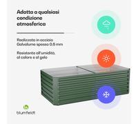 High Grow Straight - Aiuola rialzata | 1.200 L | Ergonomica | Resistente alle intemperie | Struttura a fondo aperto