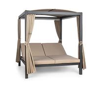 Eremitage Double XL, Sunbed, 2 Persone, Telaio in Acciaio, Parasole, Tende