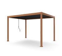 Blumfeldt LuminaHaven 3x4m Pergola Bioclimatica Effetto Legno