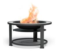 Blumfeldt Merano 80cm Basso Braciere da giardino con griglia Grigio chiaro