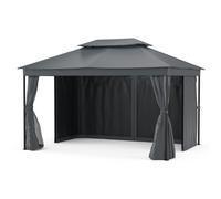 Blumfeldt Mondo Dual - Gazebo, 3x4, con doppio tetto e zanzariere