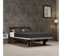 Lettiera NordicAura Double | 140 cm x 200 cm | robusta | Montaggio senza l'ausilio di strumenti | Legno di eucalipto | Contenitore