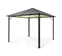 Blumfeldt Pantheon Solid Sky Ambient Solar Gazebo con tetto grigio 3x3m