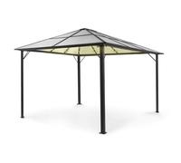 Blumfeldt Pantheon Solid Sky Ambient Solar Gazebo con tetto grigio 3x4m